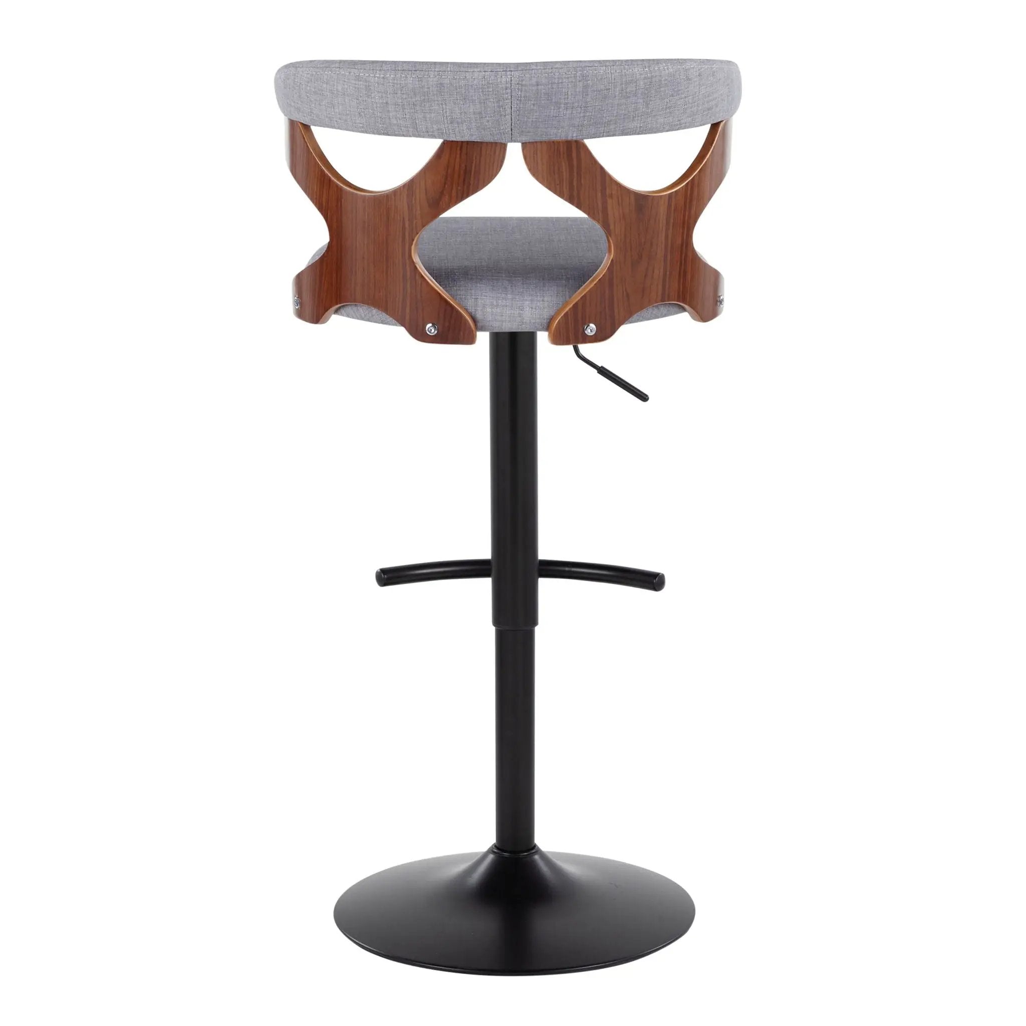 Gardenia - Contemporary Adjustable Barstool, Swivel With Rounded T Footrest (Set of 2) by Unique Piece Furniture
