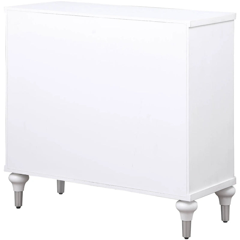 Angus - 2 Door Mandala Accent Cabinet - White by HouseOfZazla