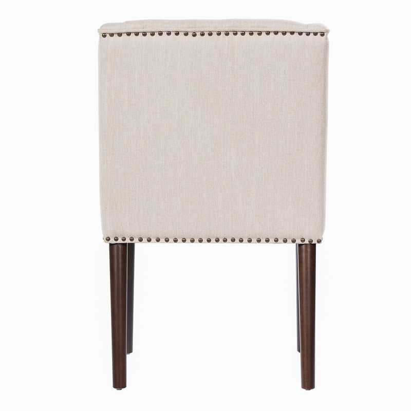 Light Luxury Rivet Upholstered Dining Chair Set of 2 by HouseOfZazla
