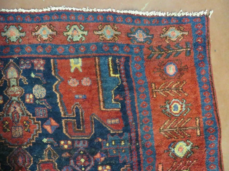 4' X 10' Antique Handmade Turkish Floral Tribal Oriental Wool Rug #627 by Jewel Rugs