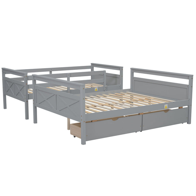 Bunk Bed With Ladder And Safety Guardrail by HouseOfZazla
