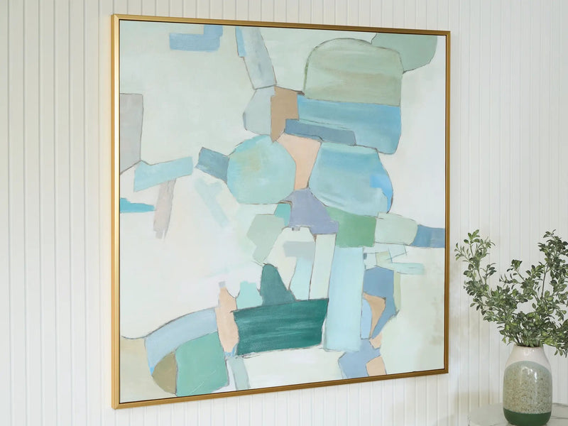 Wynburn - Wall Art - White / Blue / Green by Unique Piece Furniture
