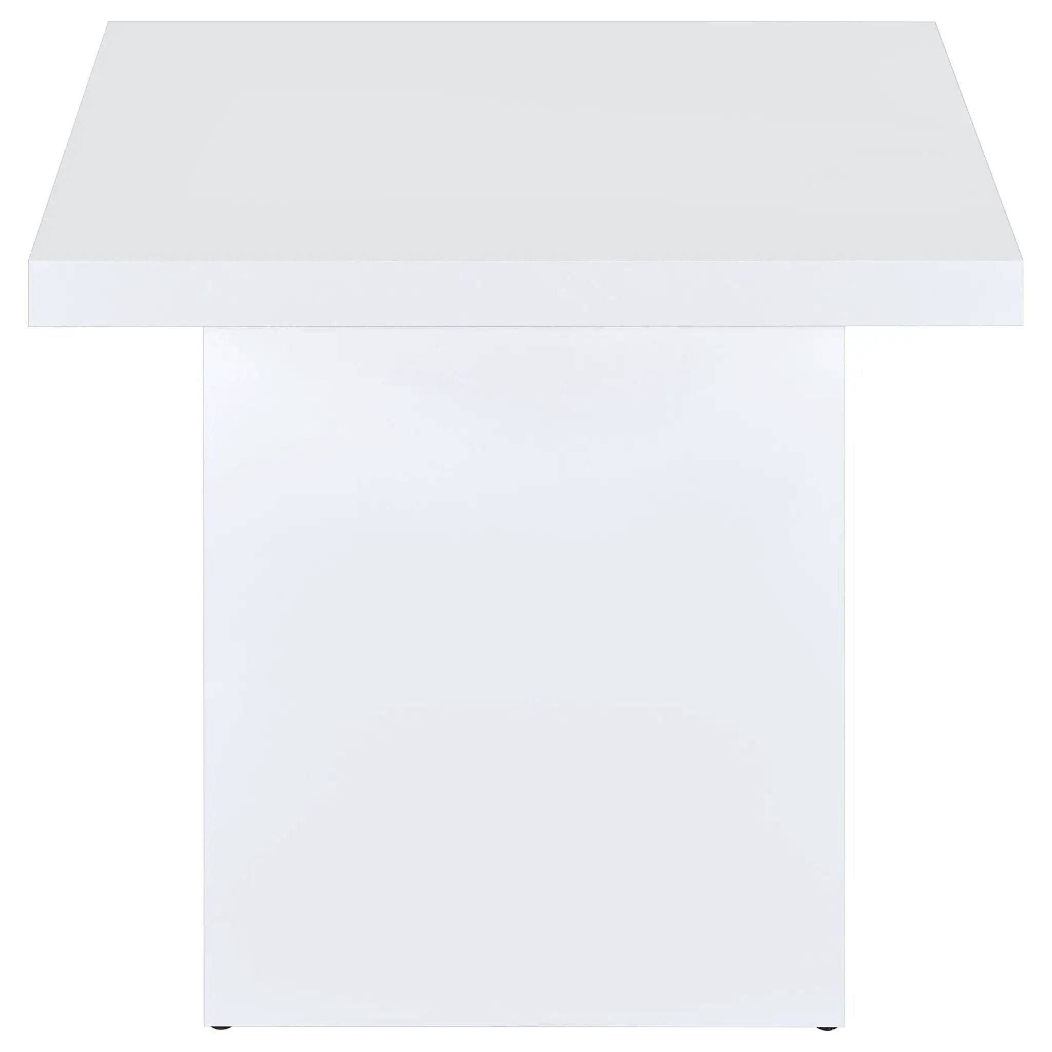 Devar 3-piece Square Coffee End Table Set White High Gloss by Unique Piece Furniture