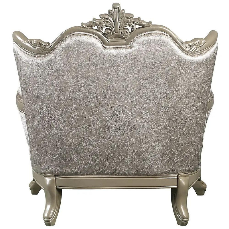 Libertee - Chair With Pillow - Beige Fabric & Champagne by Unique Piece Furniture
