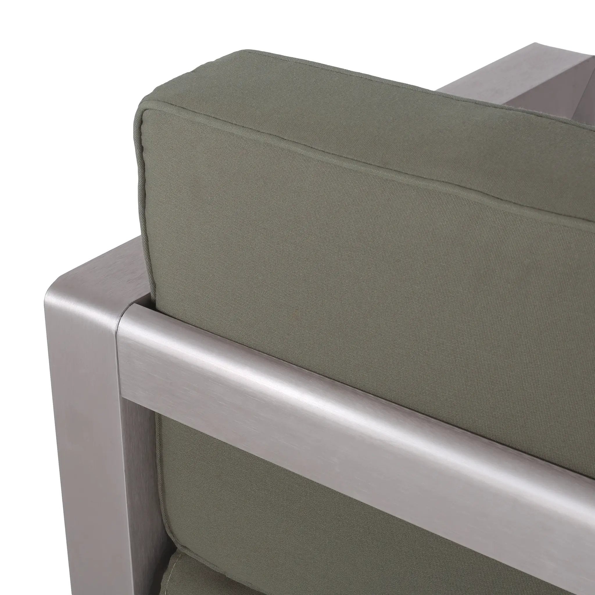 Outdoor Aluminum Loveseat – Low-Profile Patio Seating with Deep Cushions by HouseOfZazla