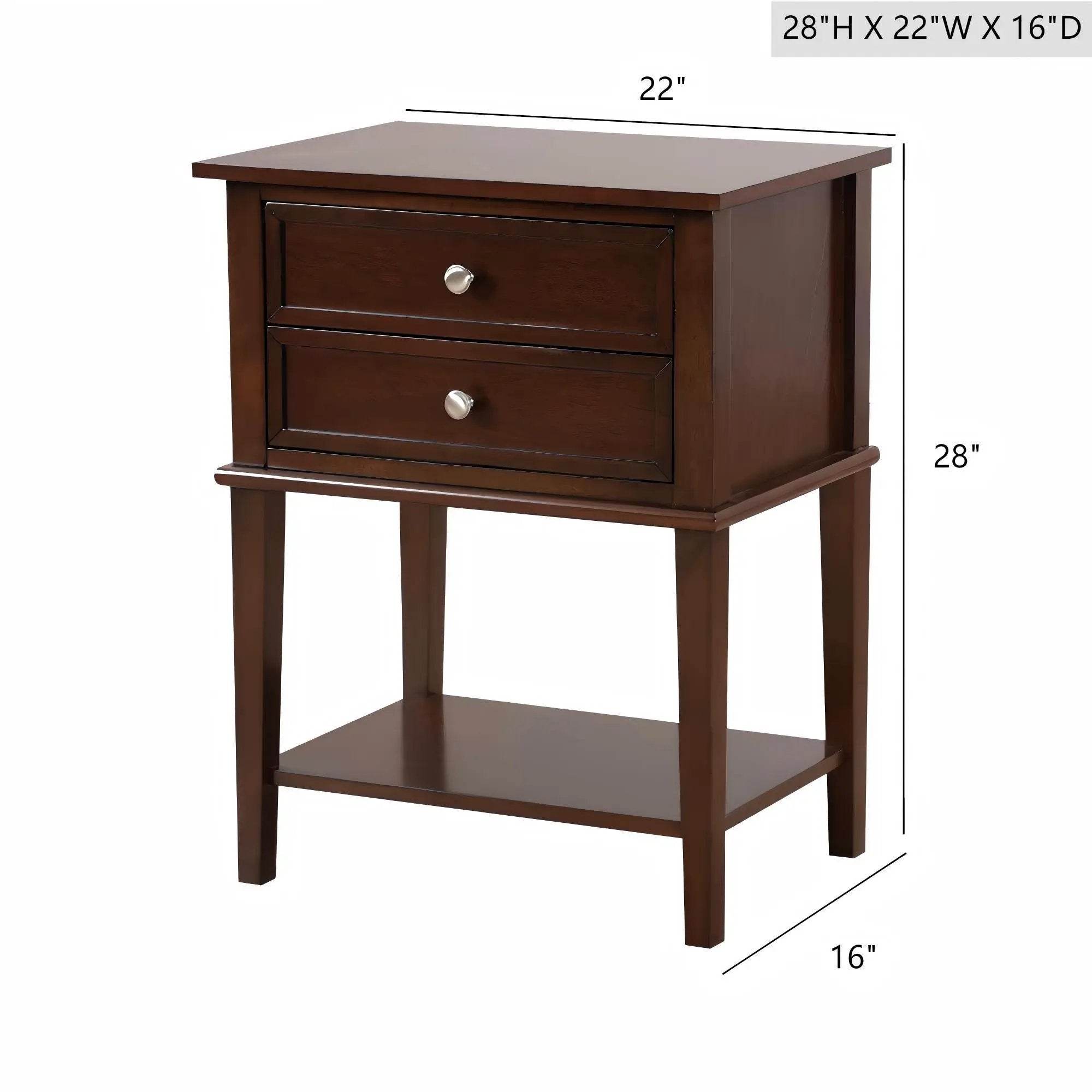 Newton - Nightstand - Cappuccino by Unique Piece Furniture