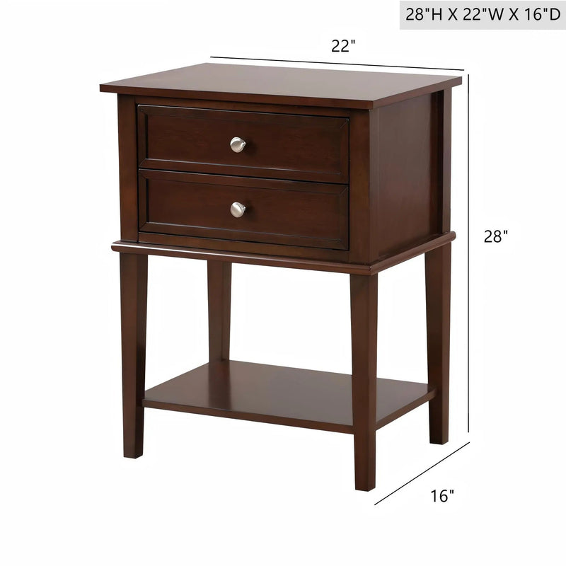 Newton - Nightstand - Cappuccino by Unique Piece Furniture