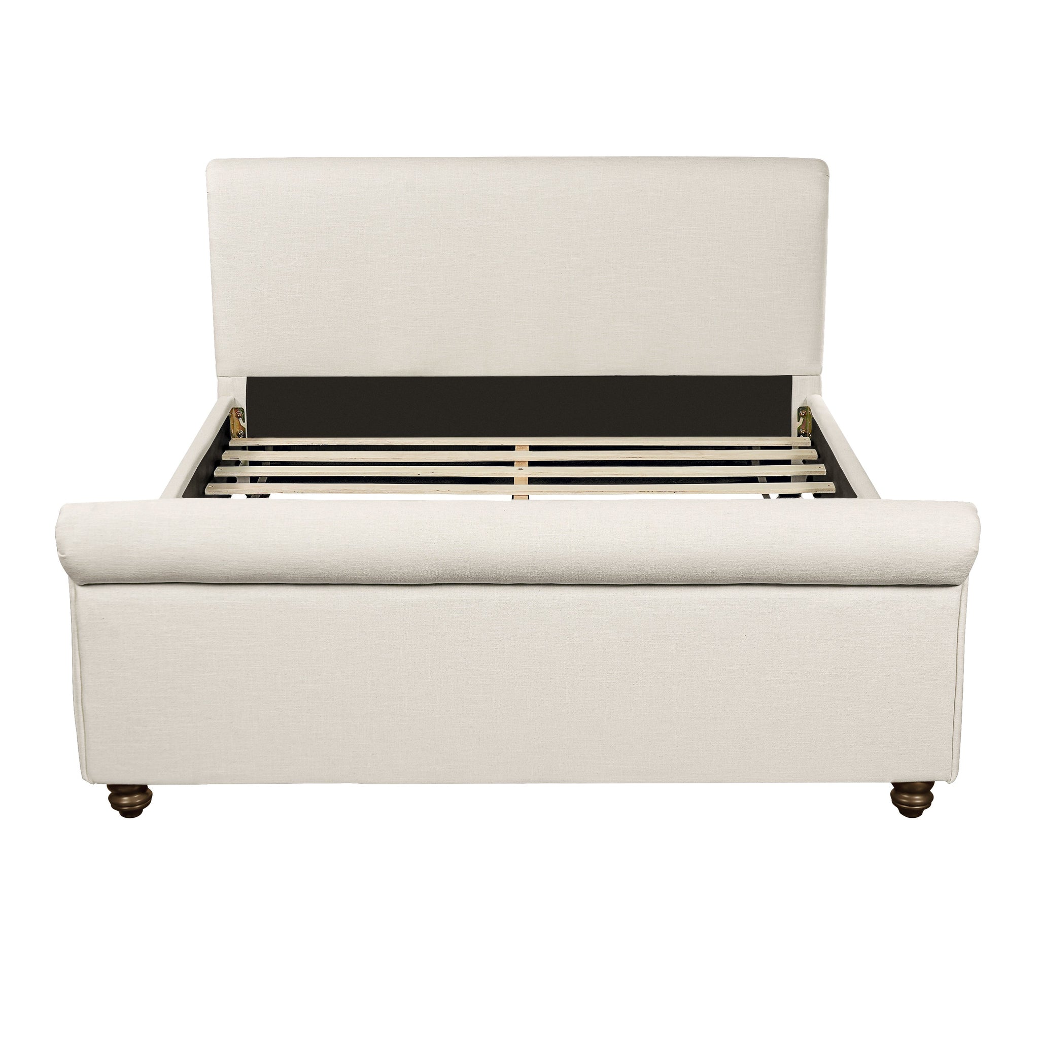 Queen Size Upholstered Bed Frame With Linen Fabric by HouseOfZazla