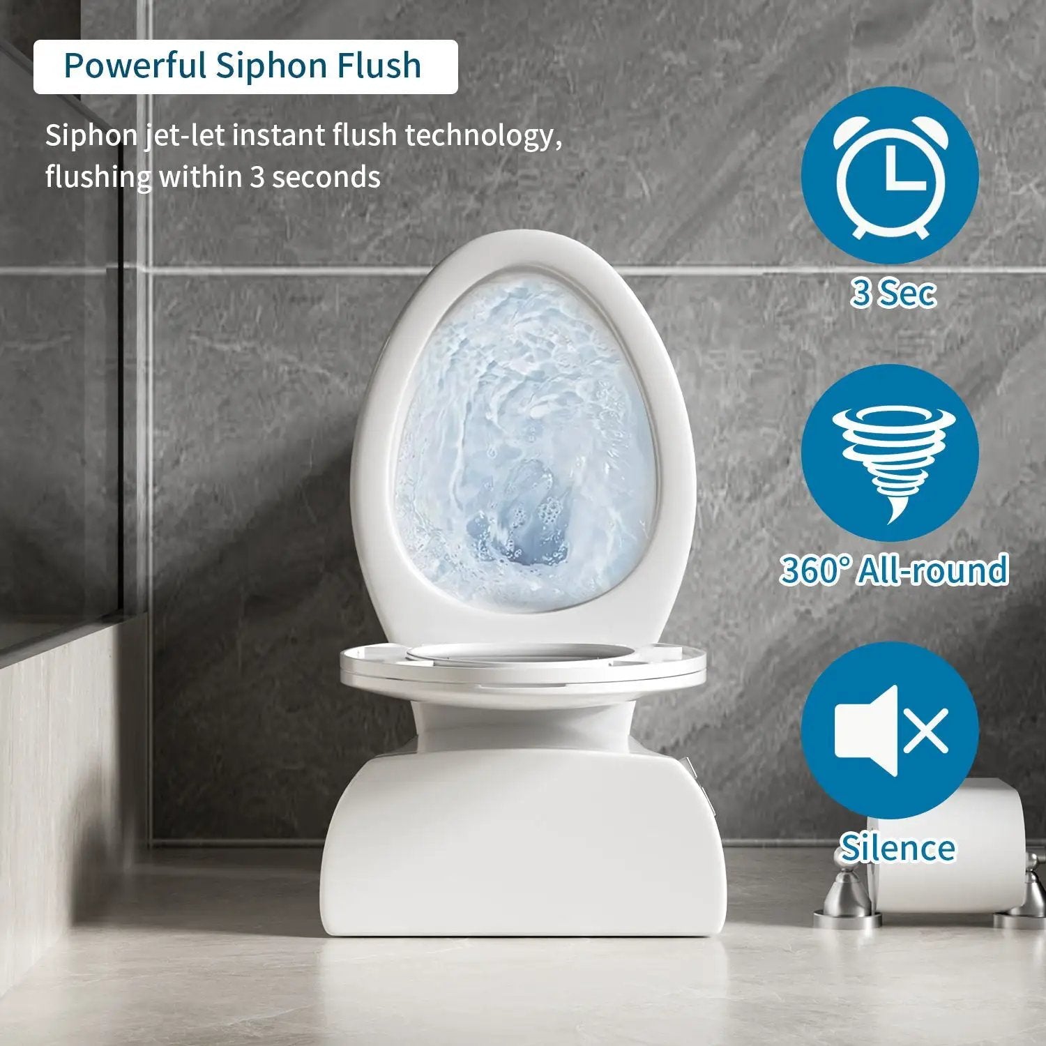 Gloss 2 Piece Toilet With 1.28 Gpf Tornado Flush, Rimless Bowl, Soft Closing Seat - Gloss White by HouseOfZazla