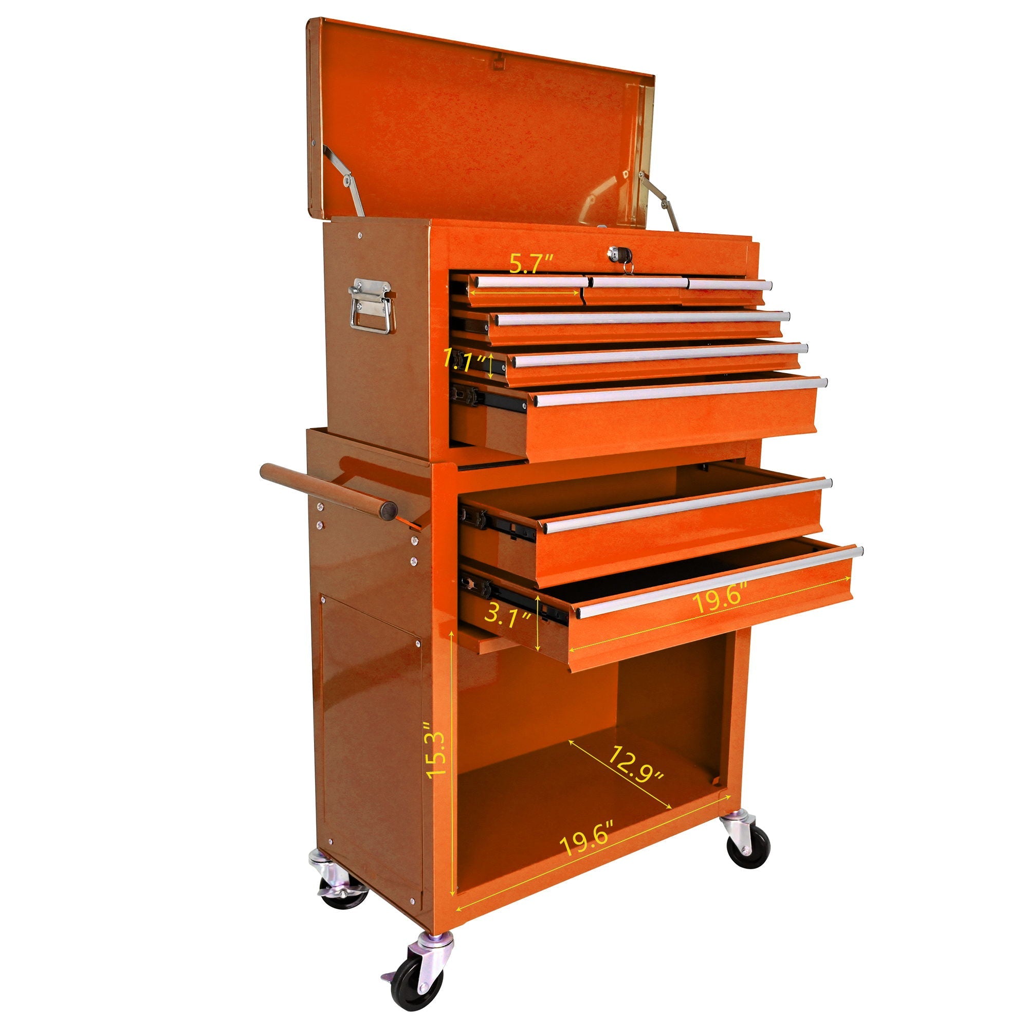 High Capacity Rolling Tool Chest With Wheels And Drawers, Storage Cabinet by HouseOfZazla
