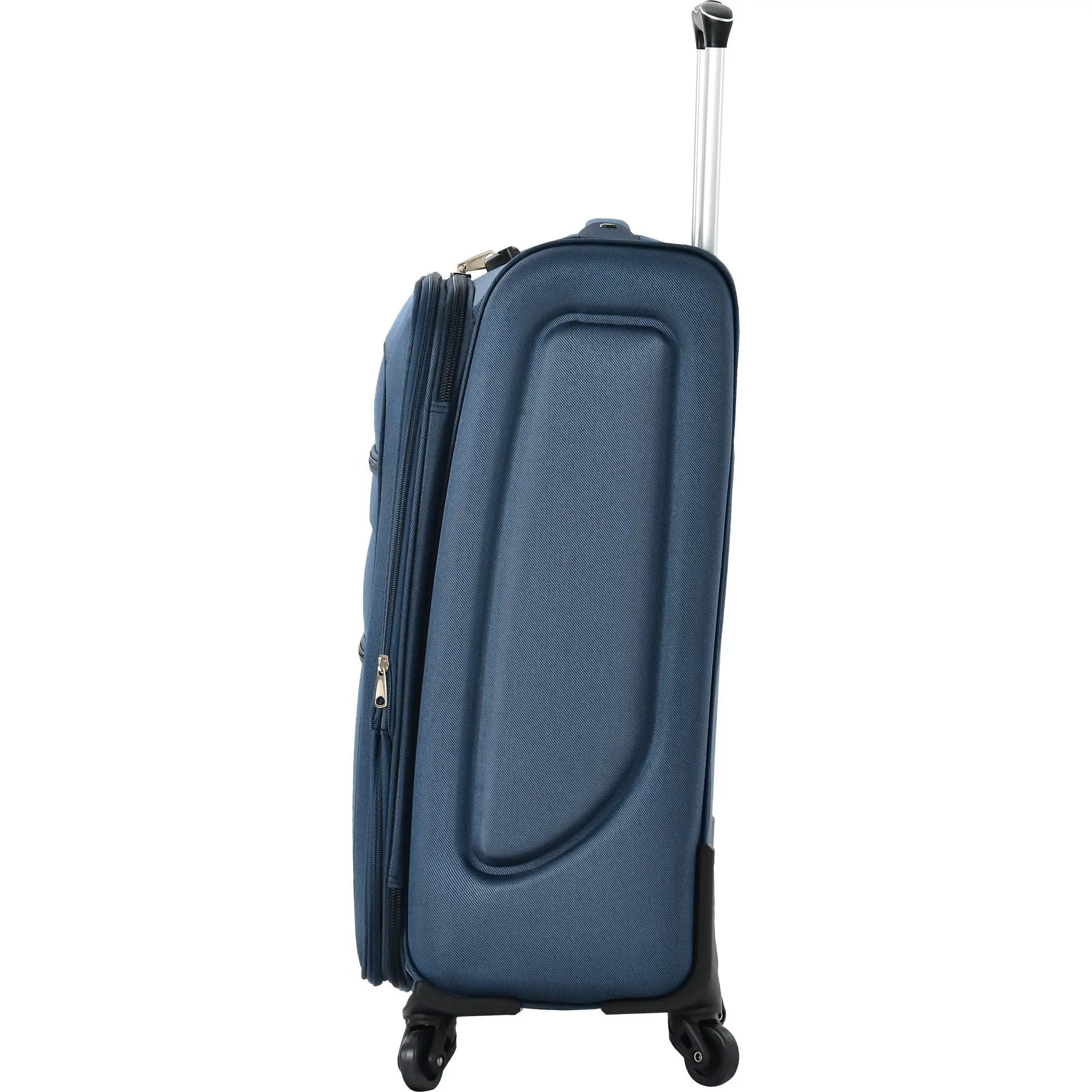 Softside Luggage Expandable 3 Piece Set Suitcase Upright Spinner Softshell Lightweight Luggage Travel Set - Dark Blue by HouseOfZazla