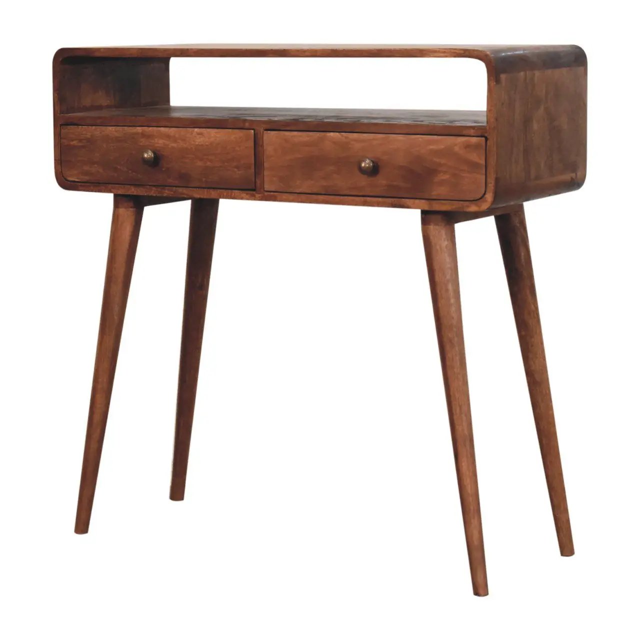 Solid Wood Curved Console Table by Unique Piece Furniture
