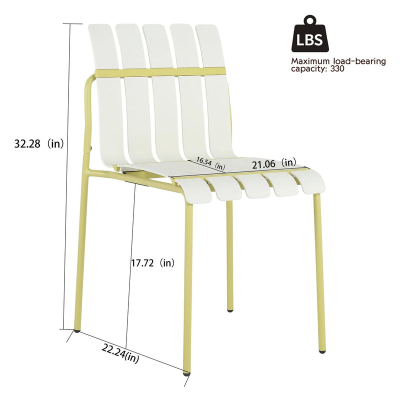 4 Piece Set Of Modern Color Block Designed Single Chairs With Folding Square Table by Unique Piece Furniture