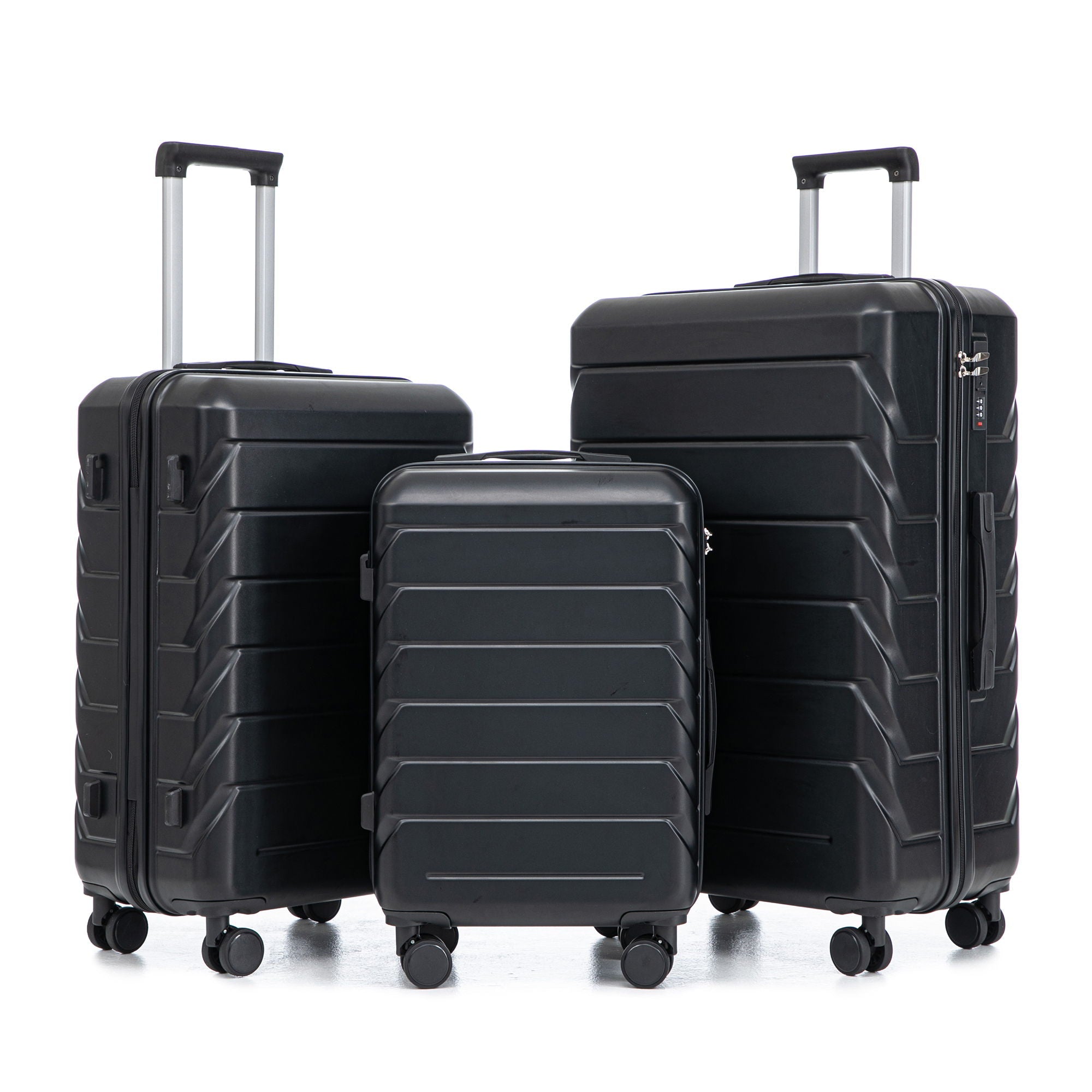 3 Pieces Set 20" / 24" / 28" Spinner Wheel Luggage With Combination Lock by HouseOfZazla
