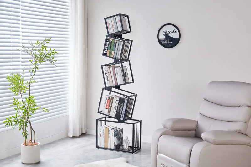 5-Tier Metal Geometric Bookshelf by HouseOfZazla
