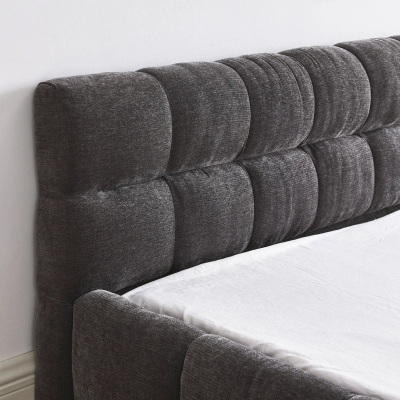 Modern Platform Bed Frame With Thick Fabric by Unique Piece Furniture