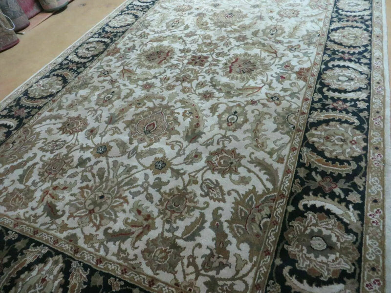 6' X 9' Vintage Handmade India Top Quality Jaipur Floral Oriental Tea Wash Nice by Jewel Rugs