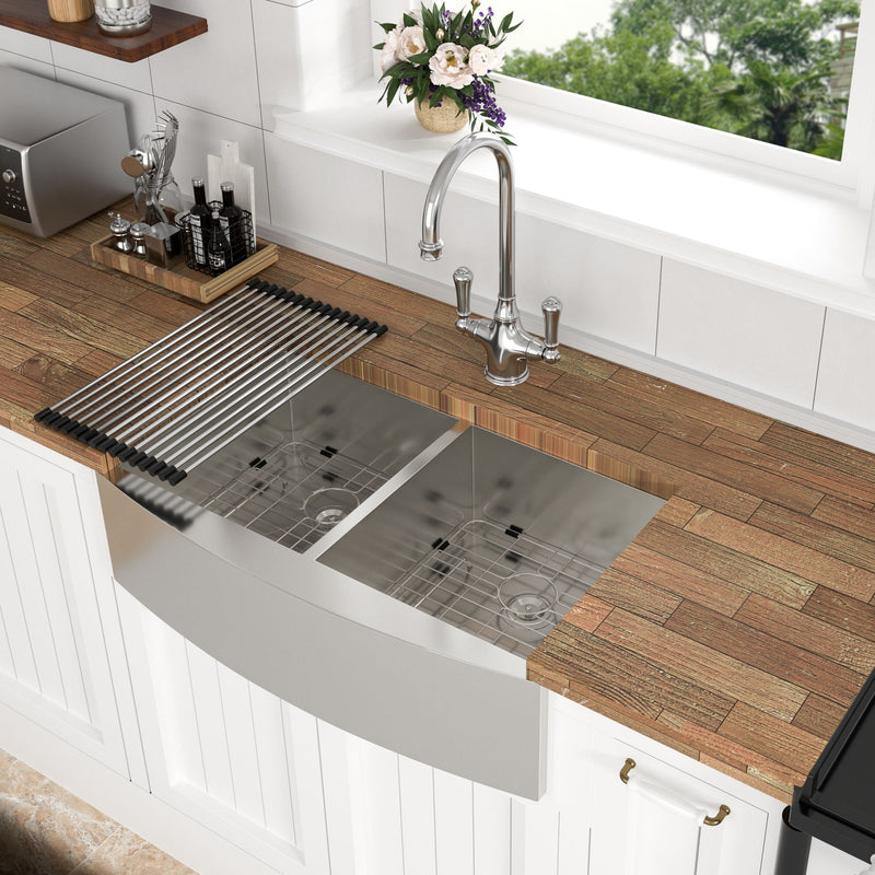 Farmhouse Double Bowl Sink With 50/50 Layout by HouseOfZazla
