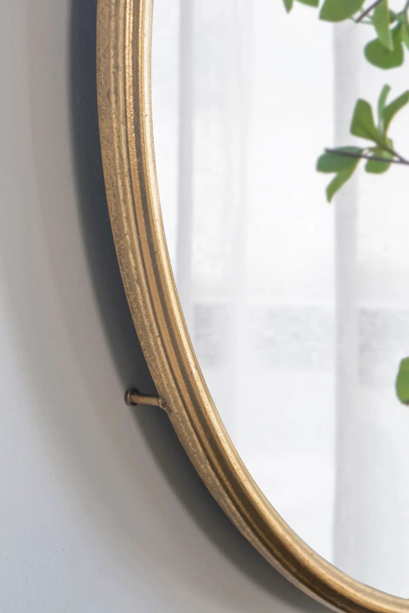 Circle Wall Mirror With Iron Frame, Accent Mirror For Living Room by HouseOfZazla