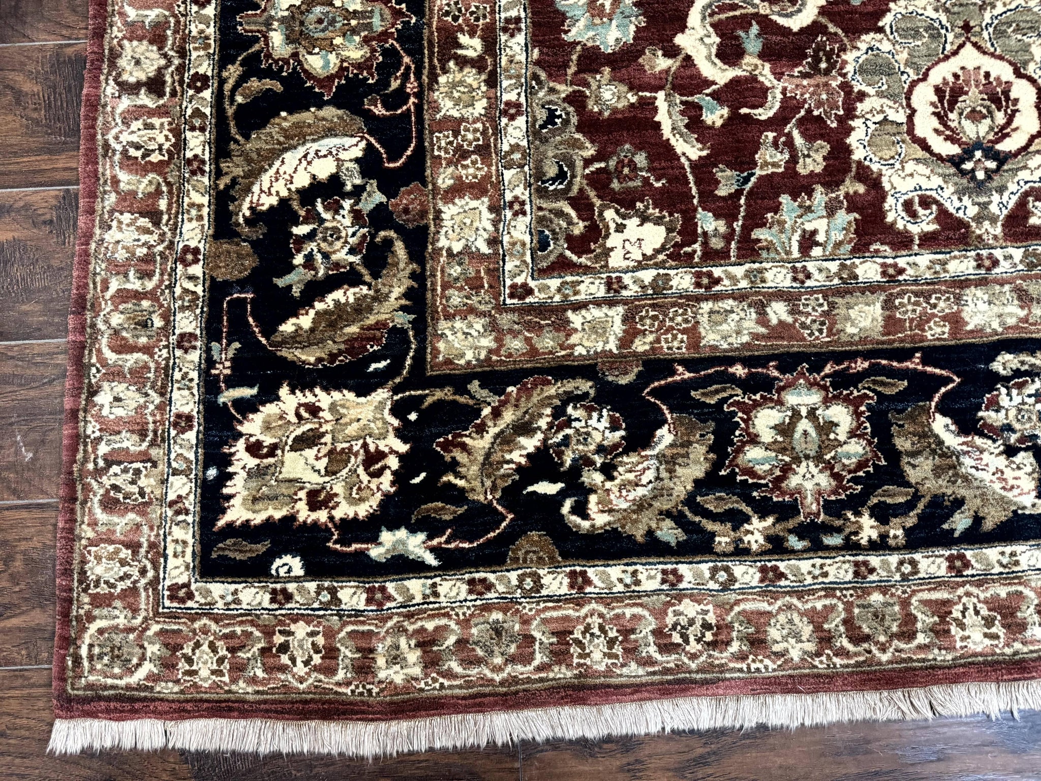 Palace Sized Indian Agra Rug 12x17, Wool Handmade Floral Allover Carpet by Jewel Rugs