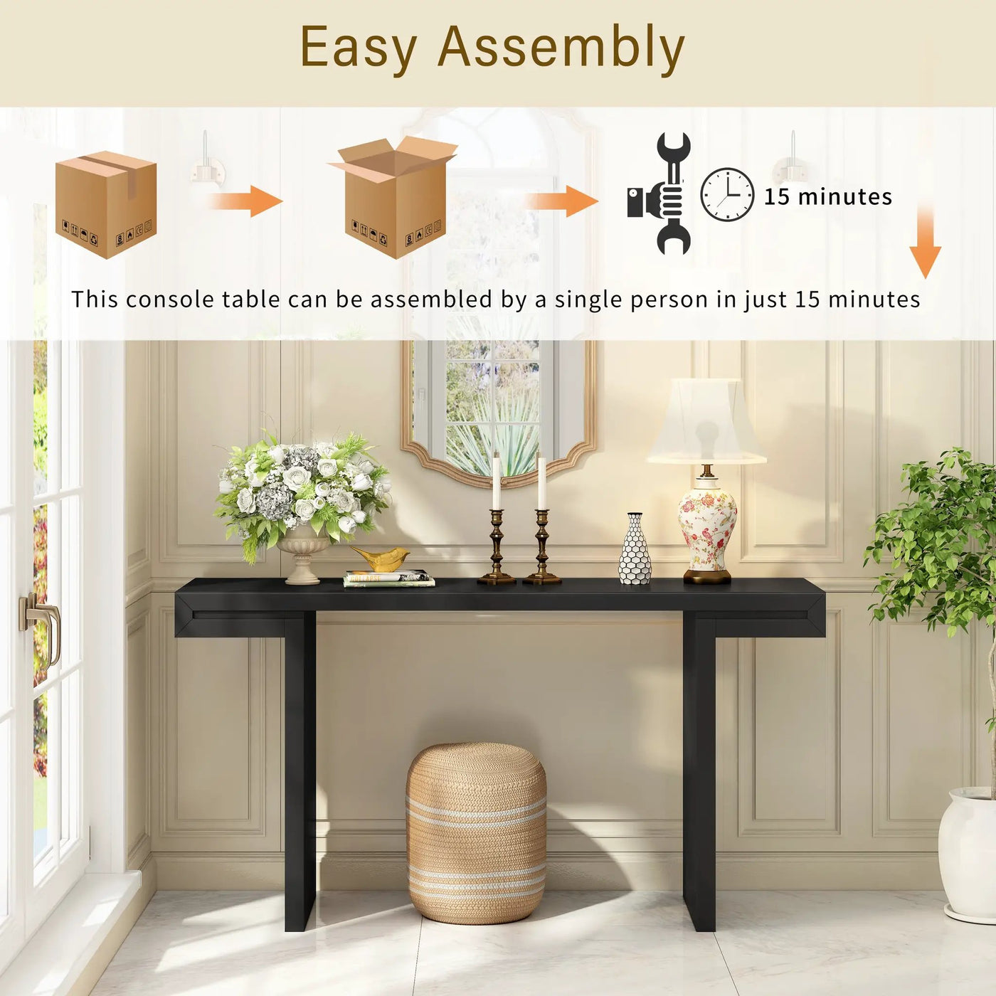U-Style Large 60-Inch Console Table by HouseOfZazla