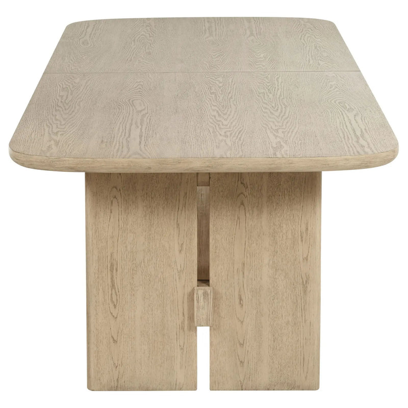 Kailani 110-inch Rectangular Wood Dining Table Beige Oak by Unique Piece Furniture