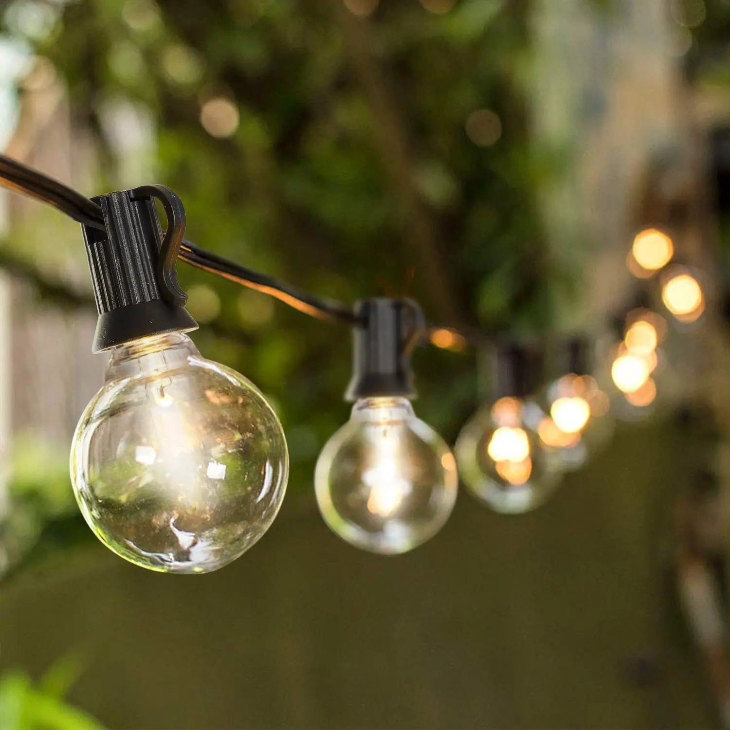 197FT LED Outdoor String Lights with 100 Shatterproof Bulbs by HouseOfZazla