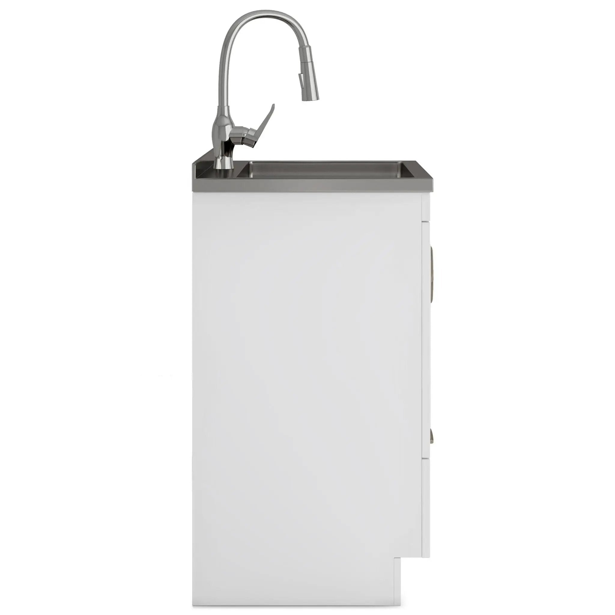 Reed - Deluxe Laundry Cabinet With Pull-Out Faucet And Stainless Steel Sink by Unique Piece Furniture