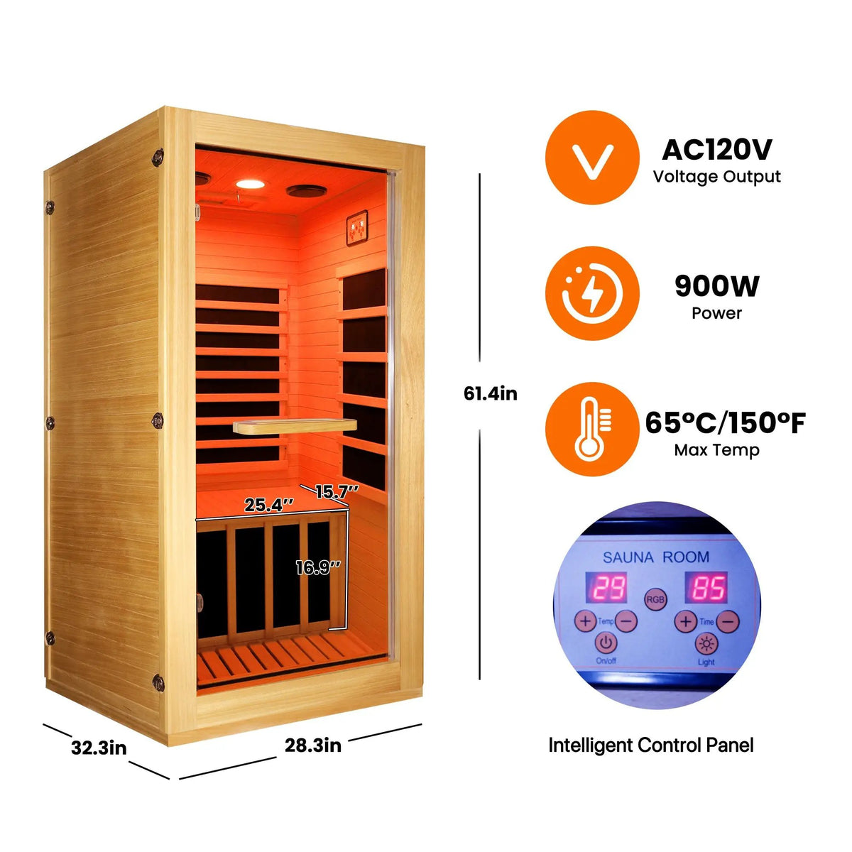 Infrared Sauna Room - Single Room by HouseOfZazla