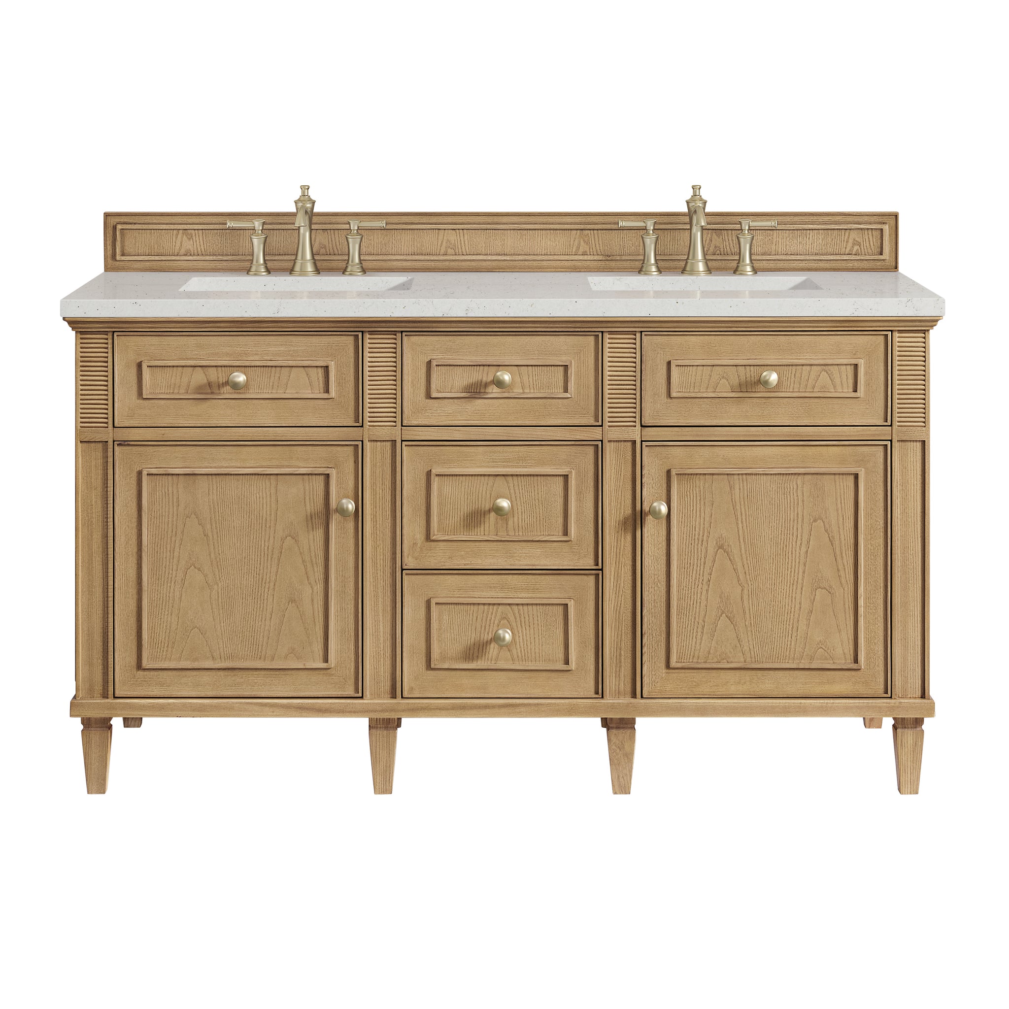 James Martin Lorelai 60" Double Bathroom Vanity, Light Natural Oak, view 28