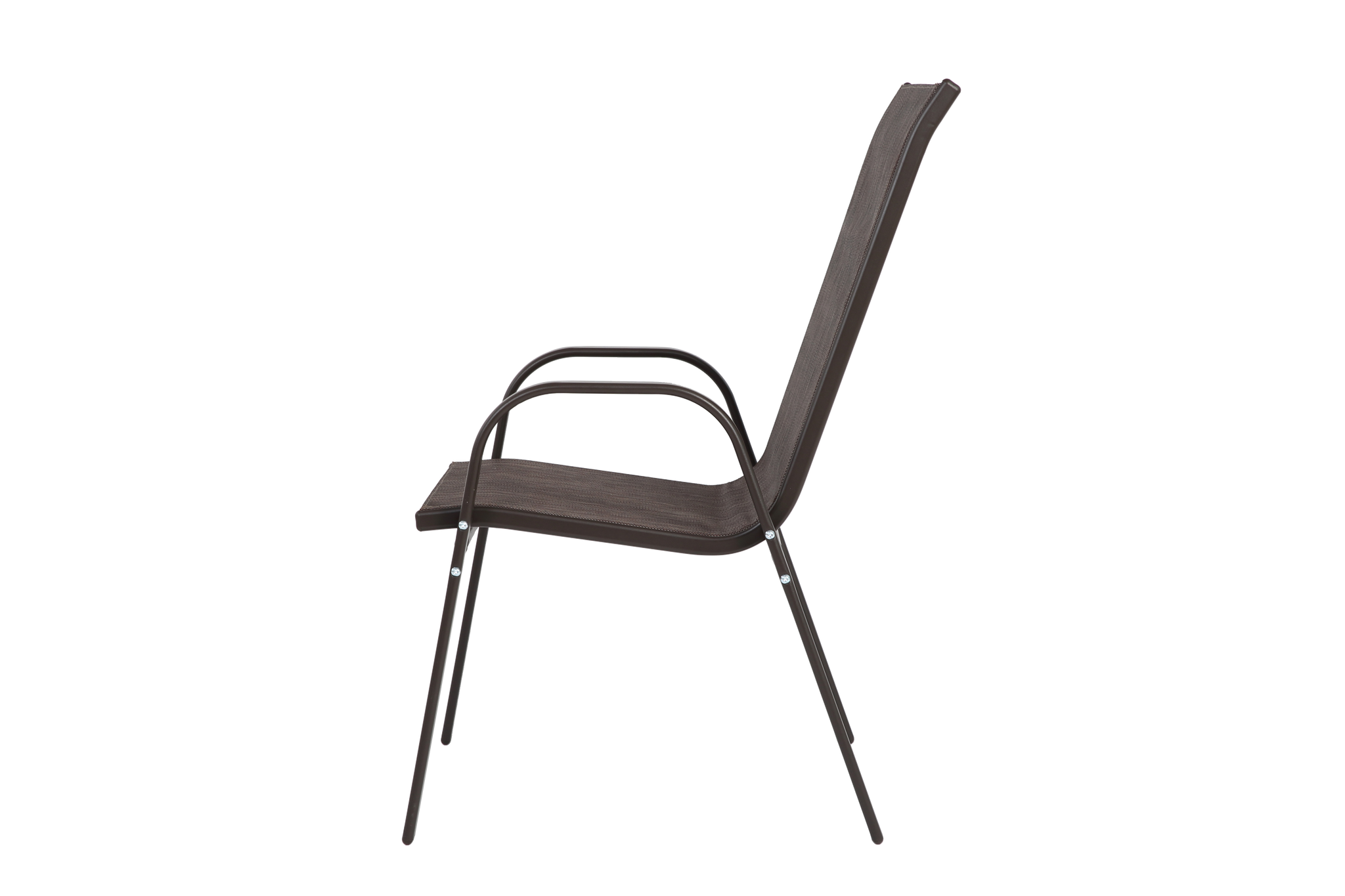 4 Piece Patio Chairs Set with Breathable Textilene Fabric (Brown) by HouseOfZazla