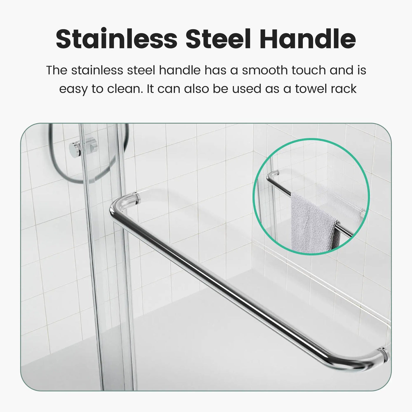 Semi-Frameless Double Sliding Shower Door, Bypass Shower Door, 1 / 4" (6Mm) Thick SGCC Tempered Glass Door by HouseOfZazla