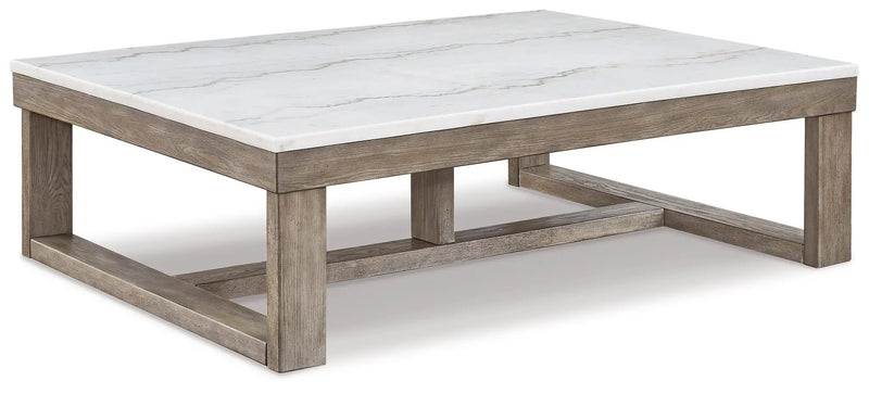 Loyaska - Rectangular Cocktail Table - Brown / Ivory by Unique Piece Furniture