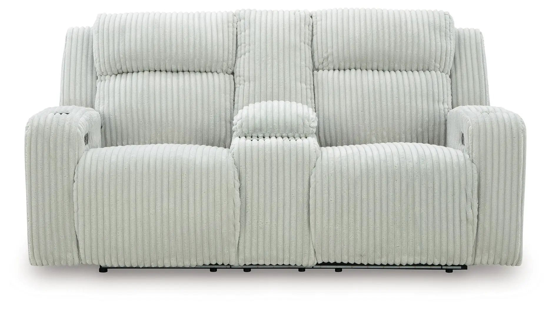 Forest Lake - Power Reclining Loveseat With Console / Adj Headrest by Unique Piece Furniture