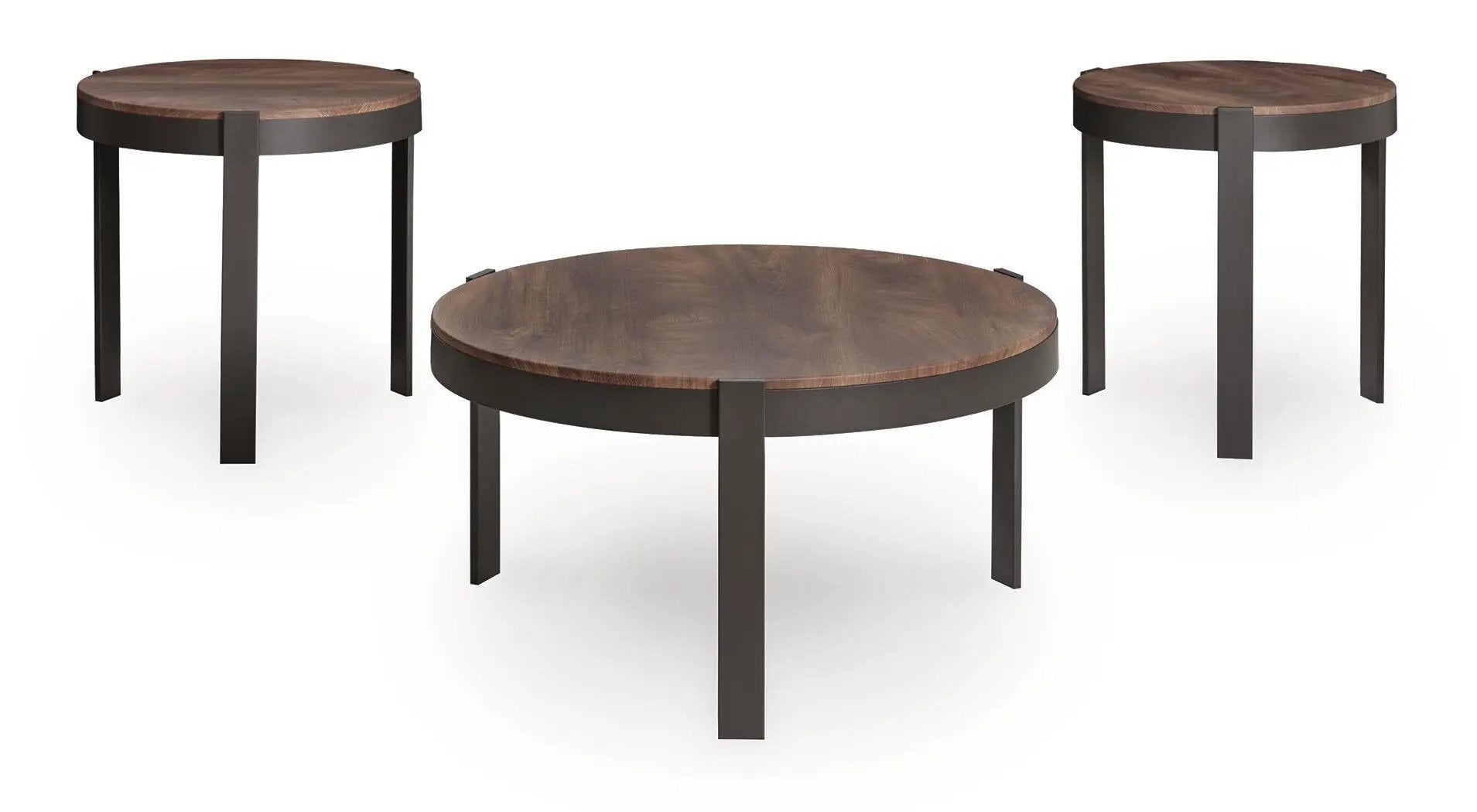Horizon Hills - Occasional Table Set (Set of 3) - Brown / Black by Unique Piece Furniture