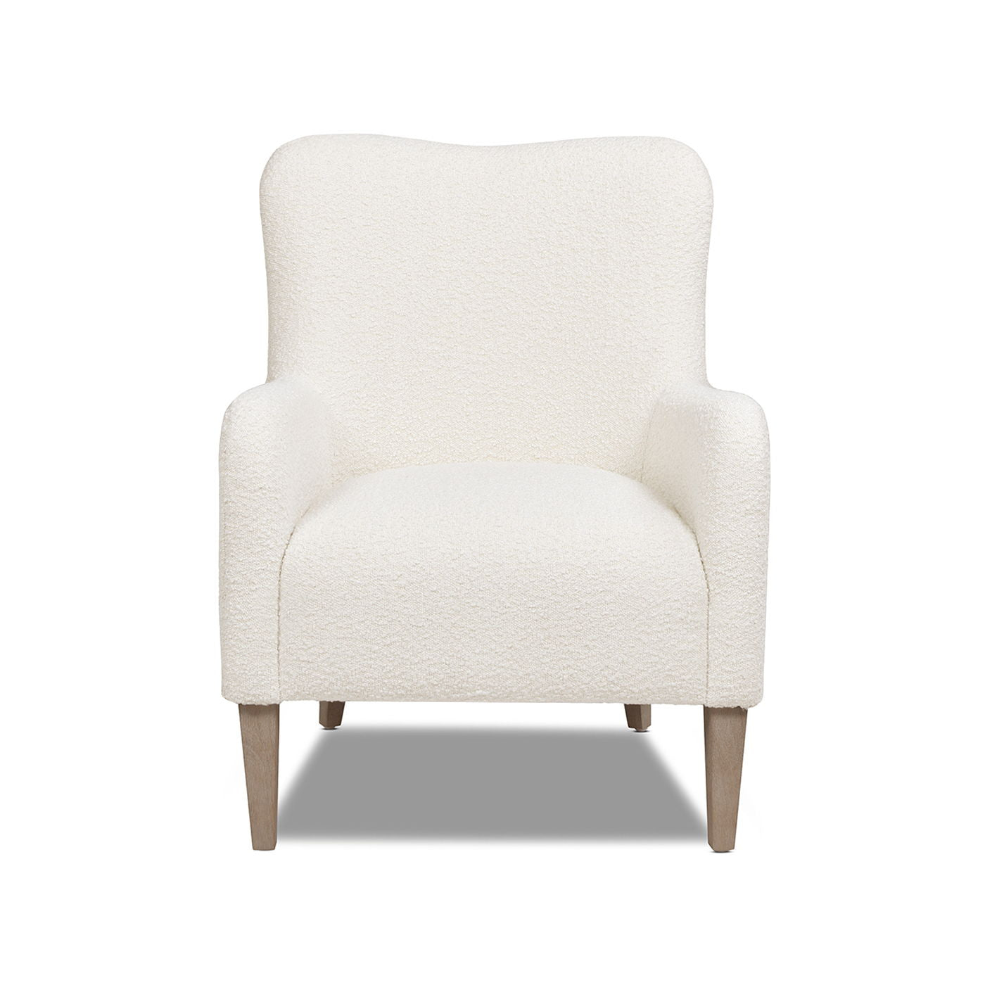 Nimbus - Curved Accent Chair - Ivory White by HouseOfZazla