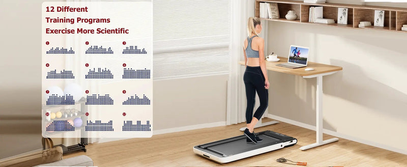 2 in 1 Under Desk Treadmill 2.5HP Folding Electric Machine by HouseOfZazla