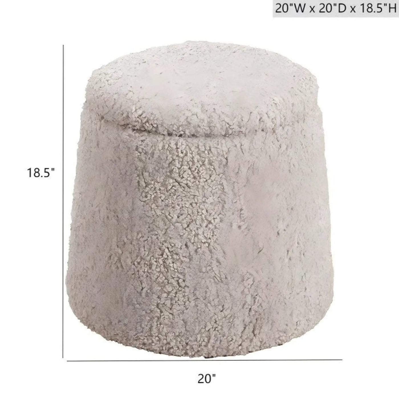 Elegant Round Storage Ottoman Upholstered by HouseOfZazla
