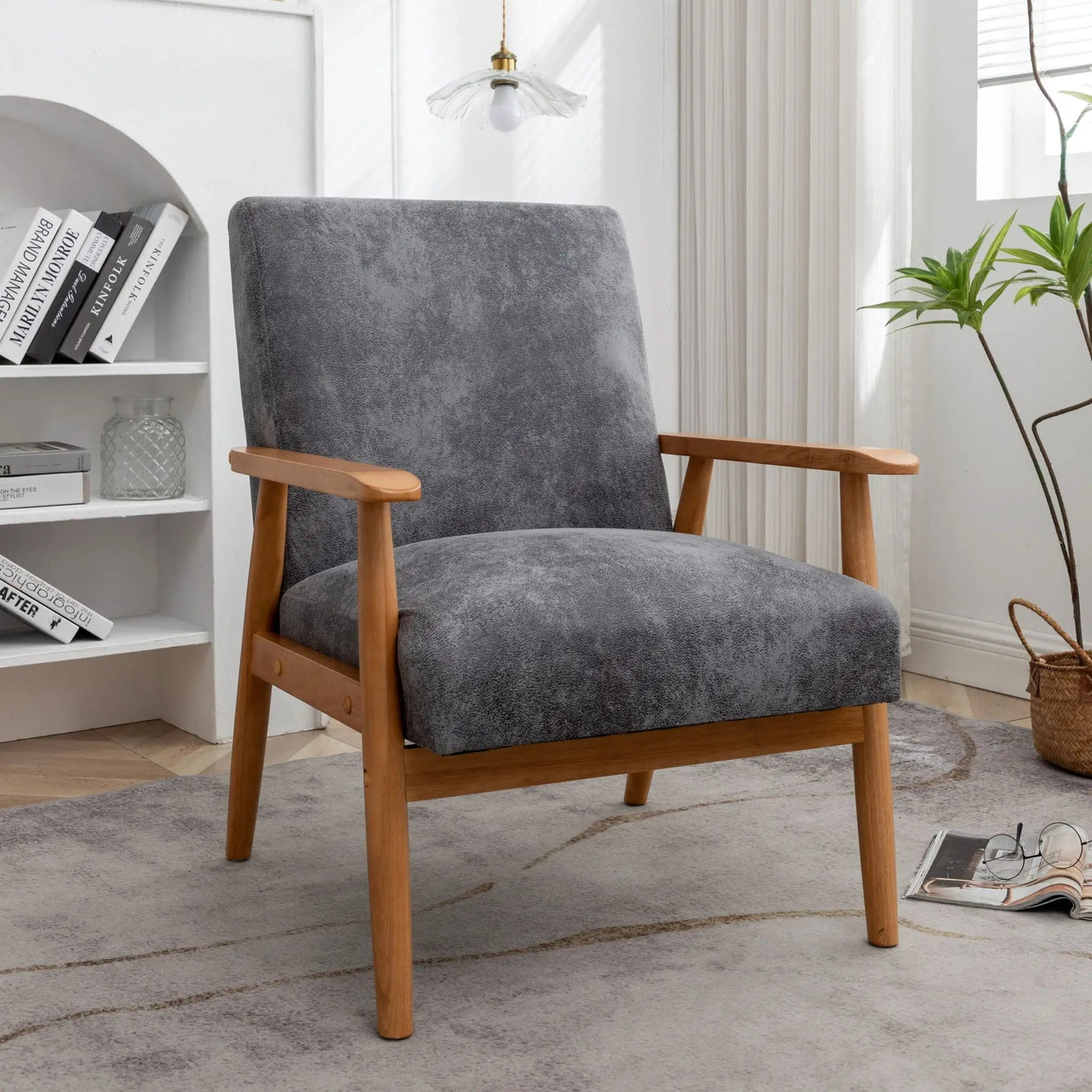 Wide Classic Mid-Century Modern Arm Chair by Unique Piece Furniture