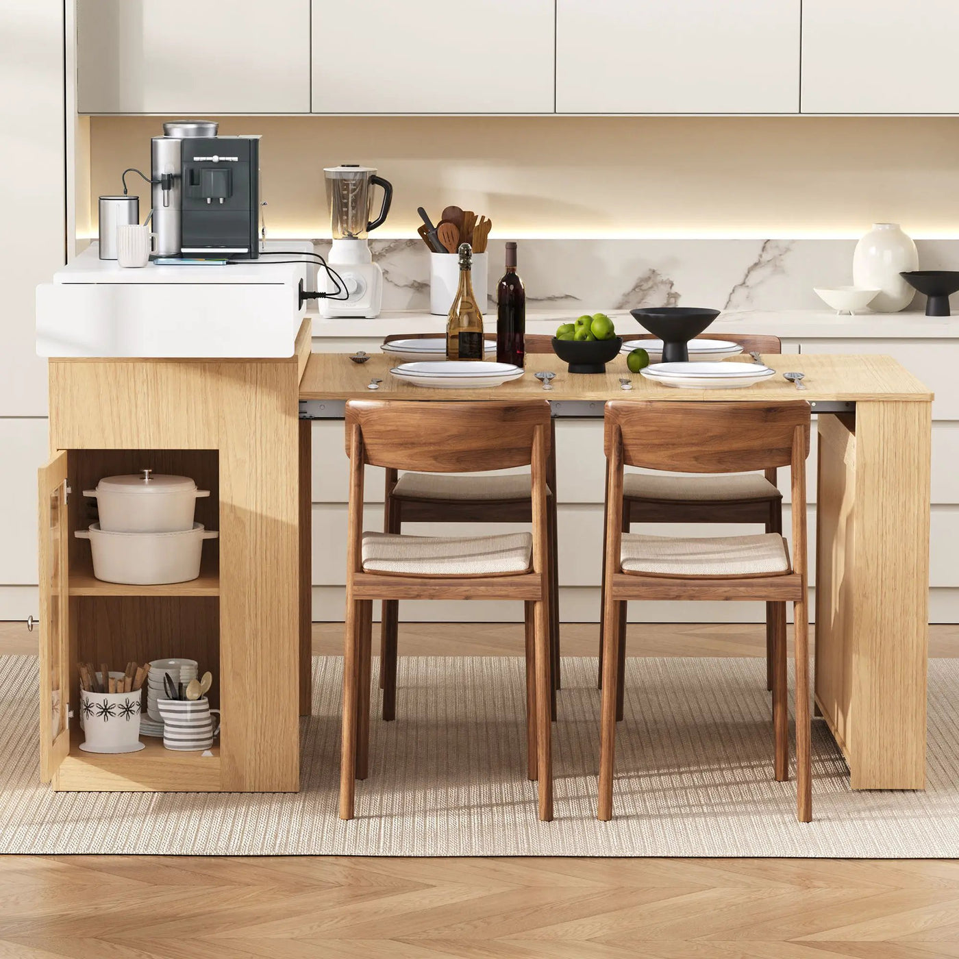 Extendable Dining Table With Folding Top by Unique Piece Furniture
