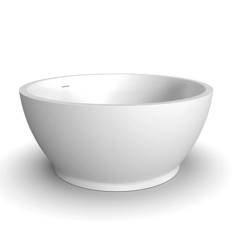52.7 Inch Round Freestanding Solid Surface Soaking Bathtub by HouseOfZazla