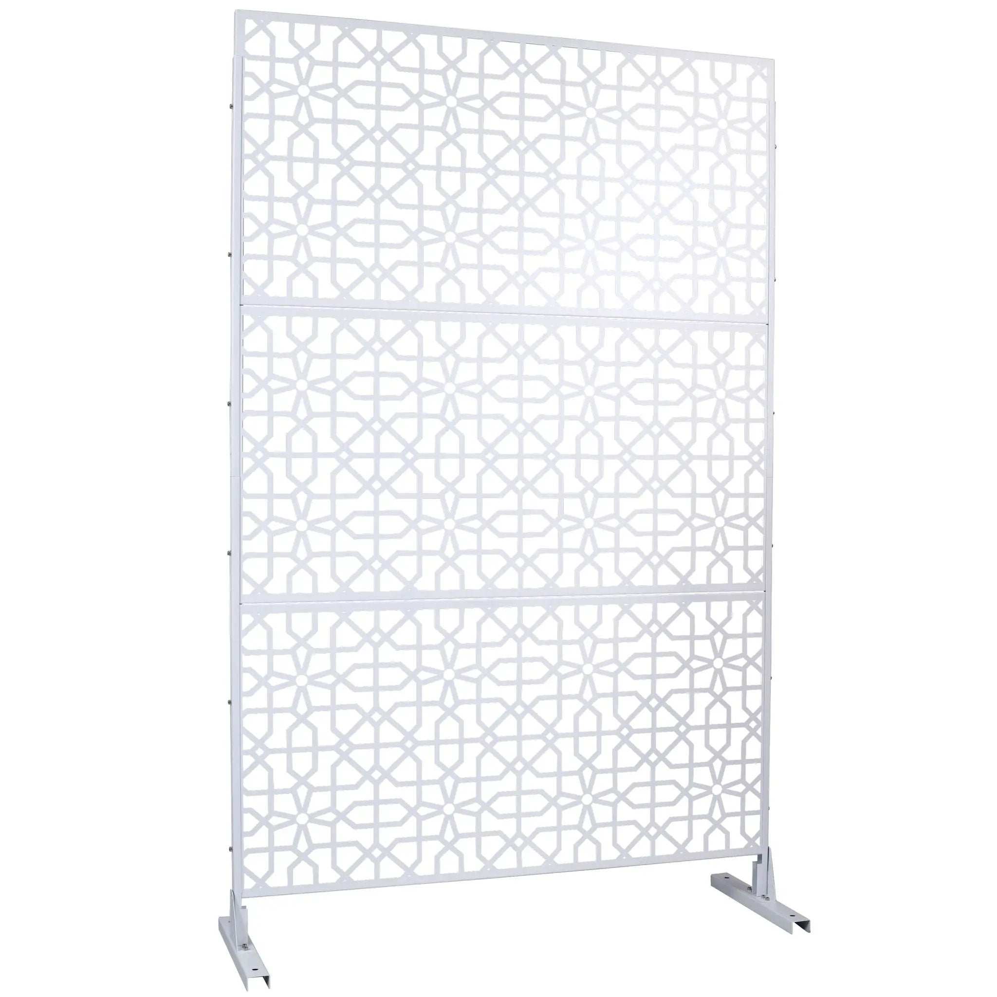 Outdoor & Indoor Metal Freestanding Decorative Privacy Screen by HouseOfZazla
