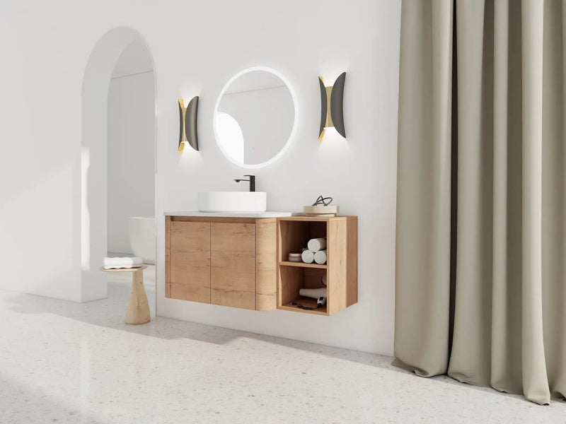 42" Wall-Mounted Bathroom Vanity With Ceramic Art Sink by HouseOfZazla