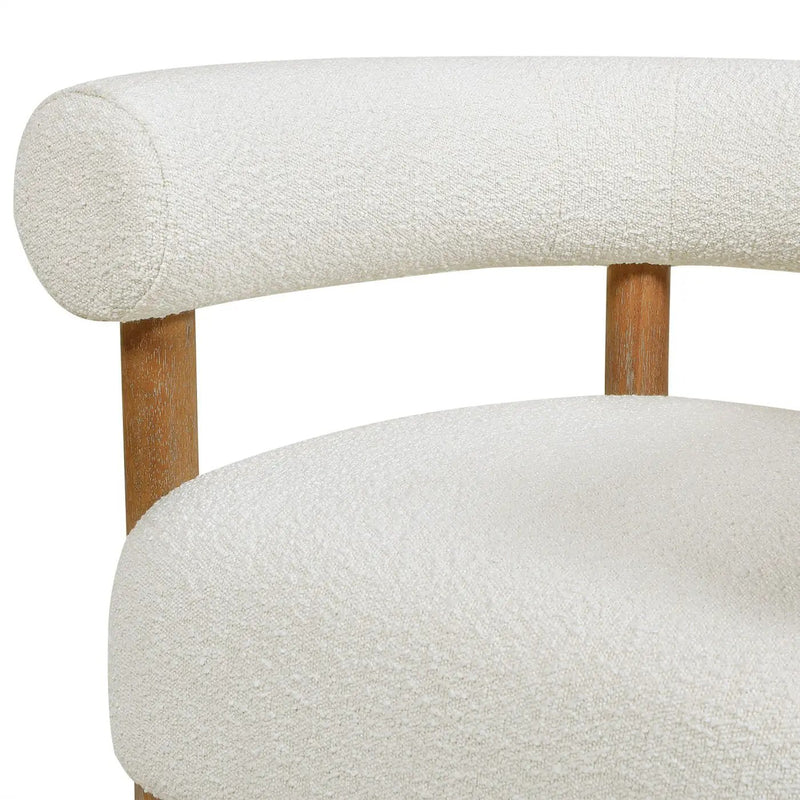 Fuji - Barrel Accent Arm Chair - Ivory White by Unique Piece Furniture