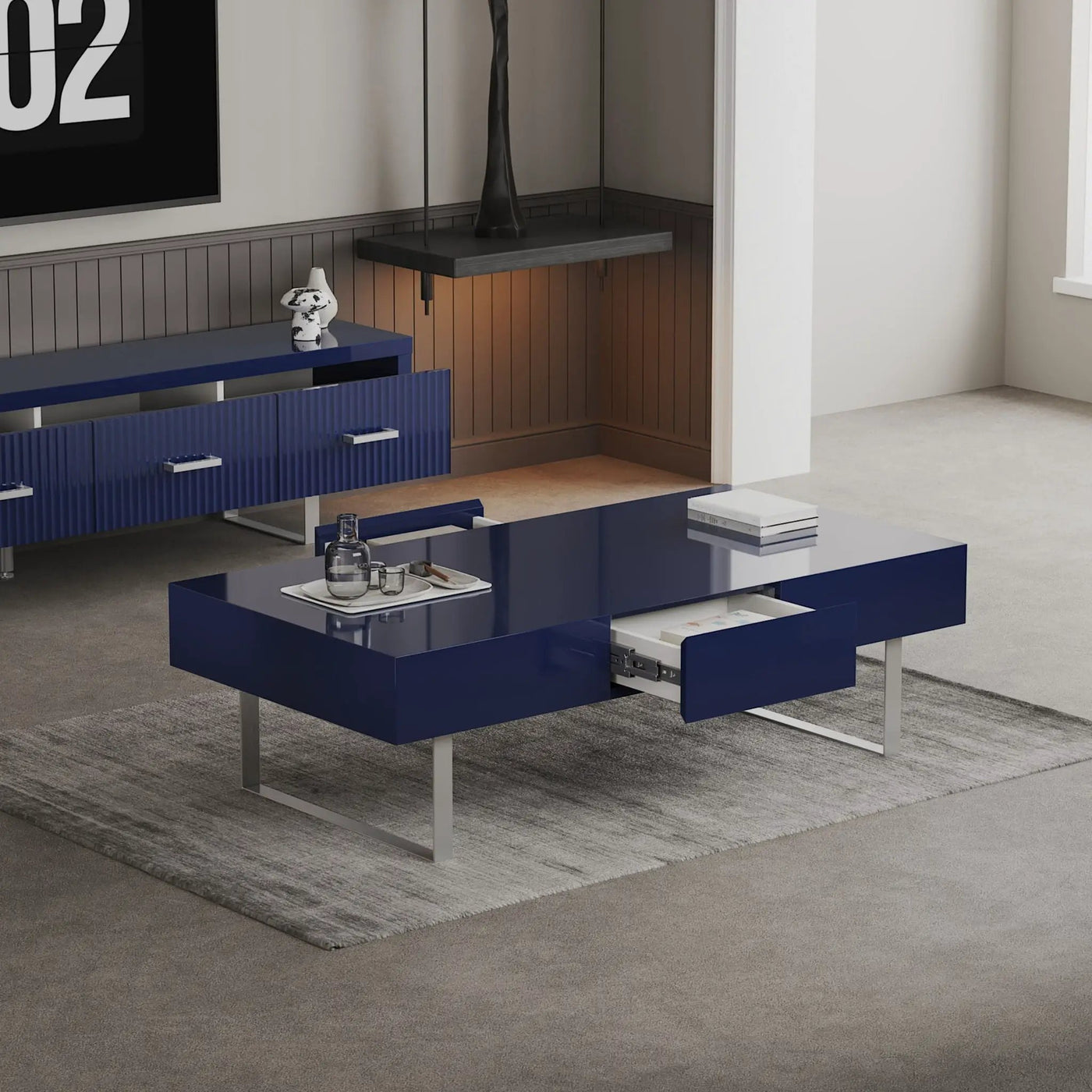 Rectangular Coffee Table With Hidden Storage by HouseOfZazla