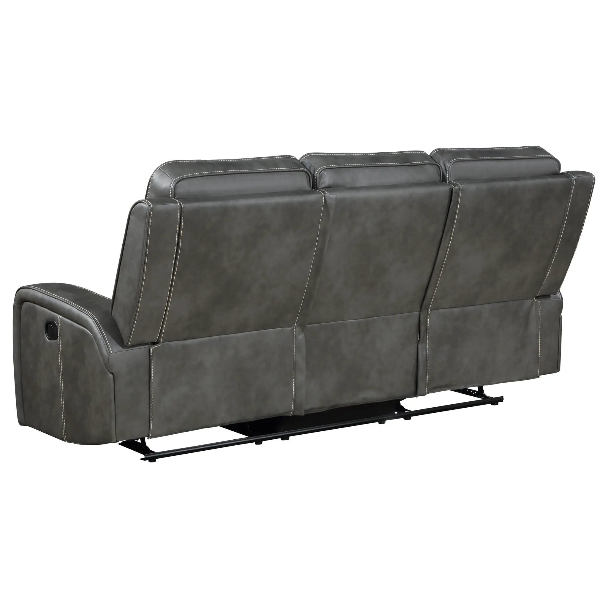 Forrest - Motion Reclining Sofa Comfort With Elegant Tufting And Wide Track Arms - Gray by HouseOfZazla