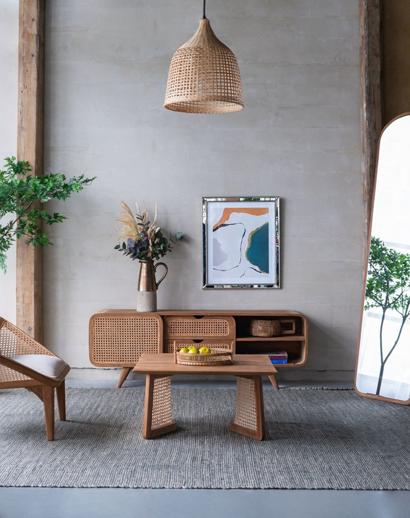 Teak Coffee Table - Natural Wood / Brown by HouseOfZazla