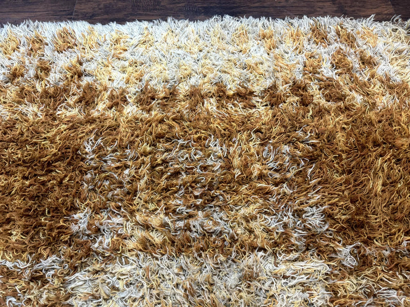 Vintage Rya Shag Rug 5.5 x 7.7 by Jewel Rugs