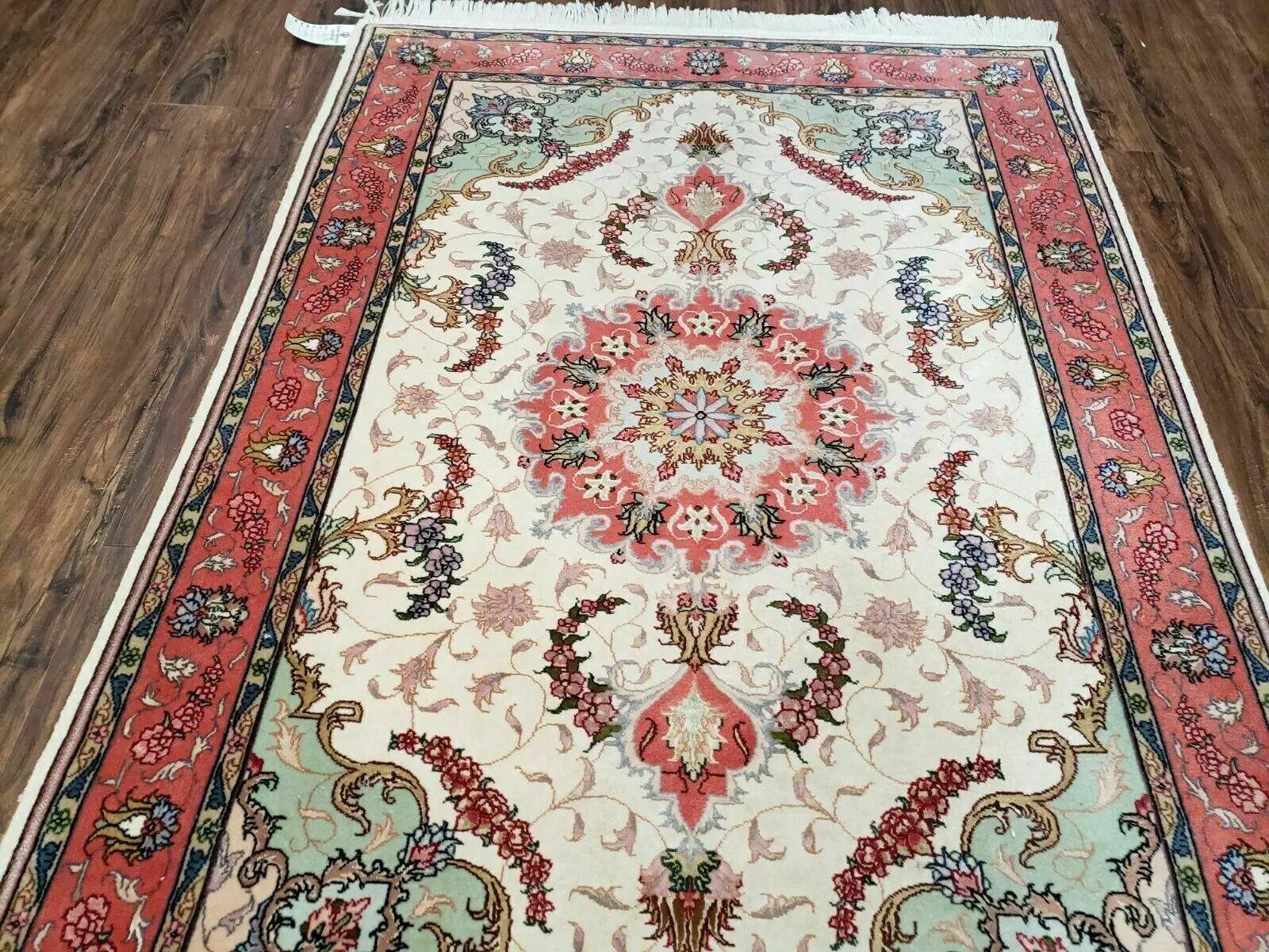 3' 4" X 5' Vintage Handmade Ultra Fine Floral Oriental Turkish Rug Carpet Wow by Jewel Rugs