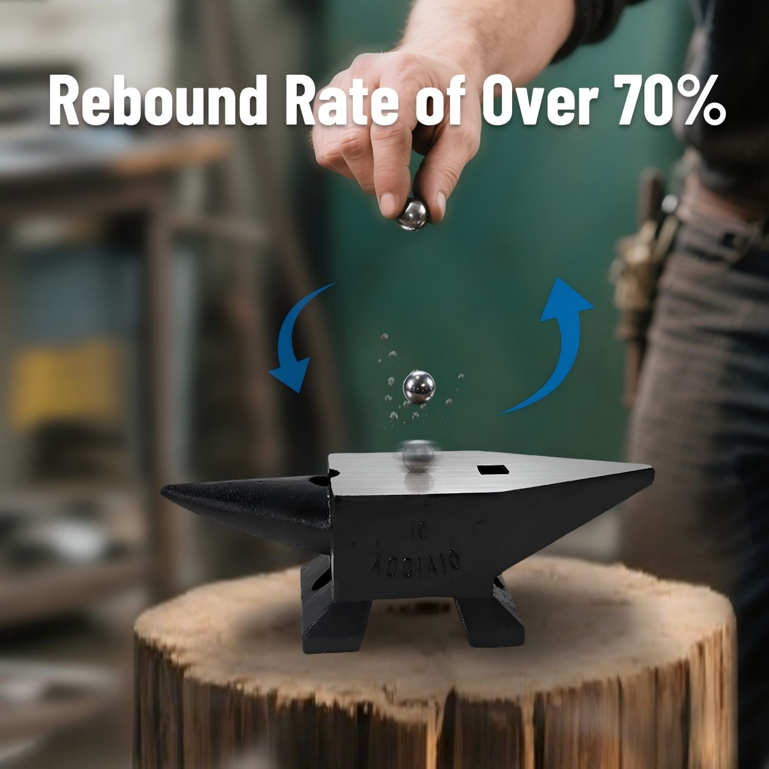 22 Lbs High Hardness Rugged Round Horn Anvil Blacksmith - Black by HouseOfZazla